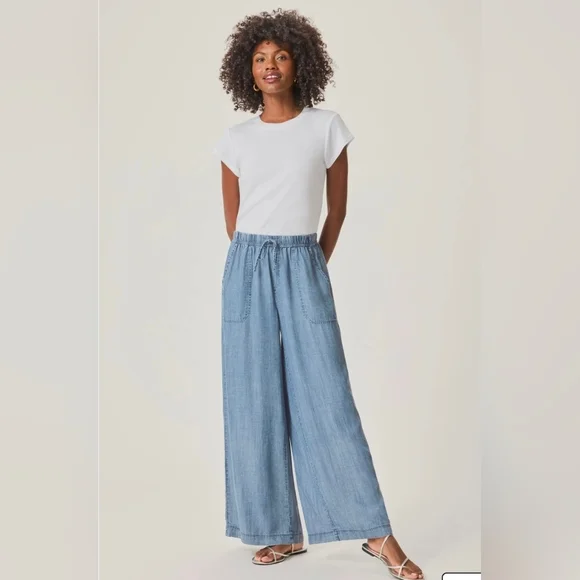 Nordstroms | Women's Angie Indigo Palazzo Pants By Splendid - Size 2XL - Picture 5 of 6
